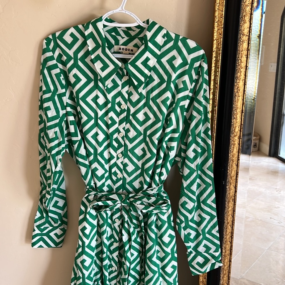 Boden Green Long Sleeve Sundress - Picture 6 of 10